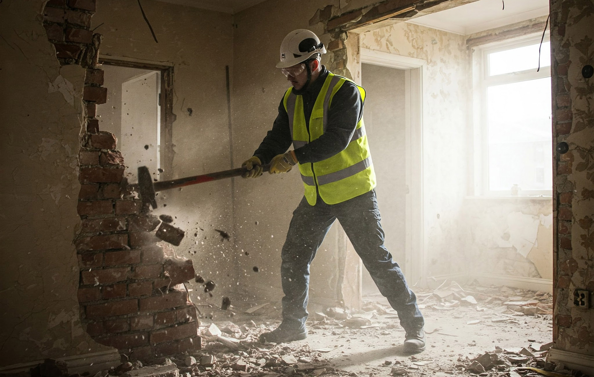 Demolition de mur dans maison ancienne