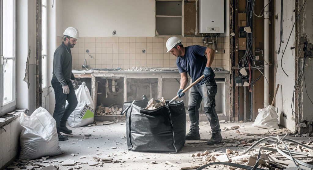 Démolition intérieure - cloisons, murs, structures - curage appartement
