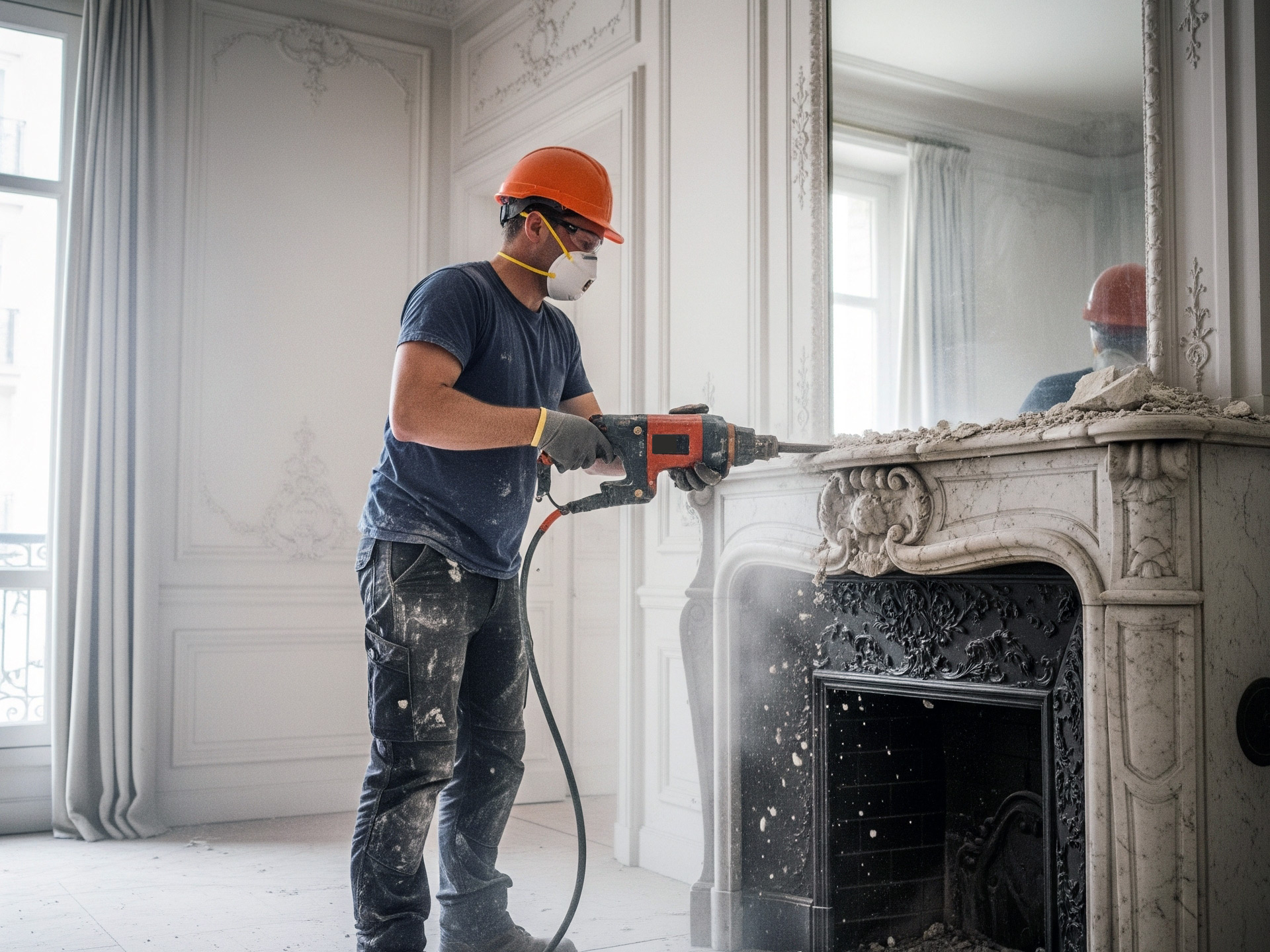 Démolition Maîtrisée d’une Cheminée Haussmannienne – Paris 16