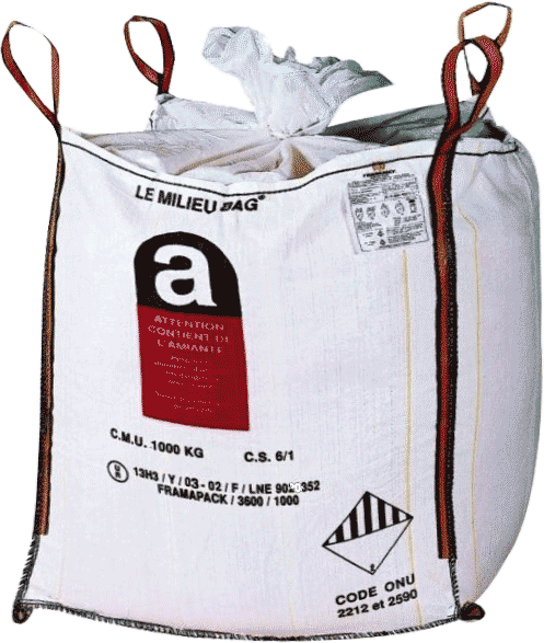 Sacs sécurisés pour amiante